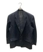COMME des GARCONS HOMME PLUSコムデギャルソンオムプリュス）の古着「ウールストライプテーラードジャケット」｜グレー