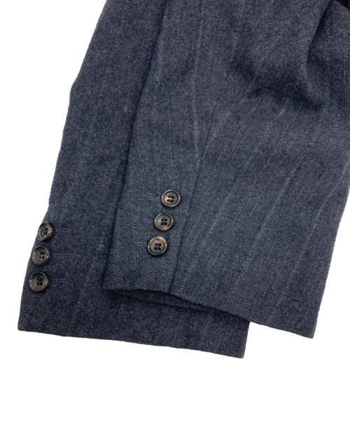 COMME des GARCONS HOMME PLUS（コムデギャルソンオムプリュス）COMME des GARCONS HOMME PLUS (コムデギャルソンオムプリュス) ウールストライプテーラードジャケット グレー サイズ:Sの古着・服飾アイテム