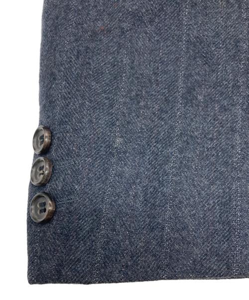 COMME des GARCONS HOMME PLUS（コムデギャルソンオムプリュス）COMME des GARCONS HOMME PLUS (コムデギャルソンオムプリュス) ウールストライプテーラードジャケット グレー サイズ:Sの古着・服飾アイテム