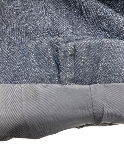COMME des GARCONS HOMME PLUS（コムデギャルソンオムプリュス）COMME des GARCONS HOMME PLUS (コムデギャルソンオムプリュス) ウールストライプテーラードジャケット グレー サイズ:Sの古着・服飾アイテム