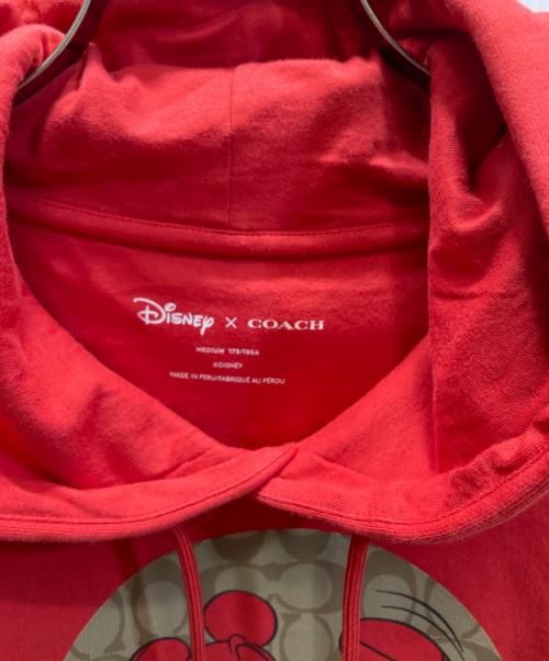 COACH（コーチ）COACH (コーチ) DISNEY (ディズニー) コラボプリントパーカー レッド サイズ:SIZE Mの古着・服飾アイテム