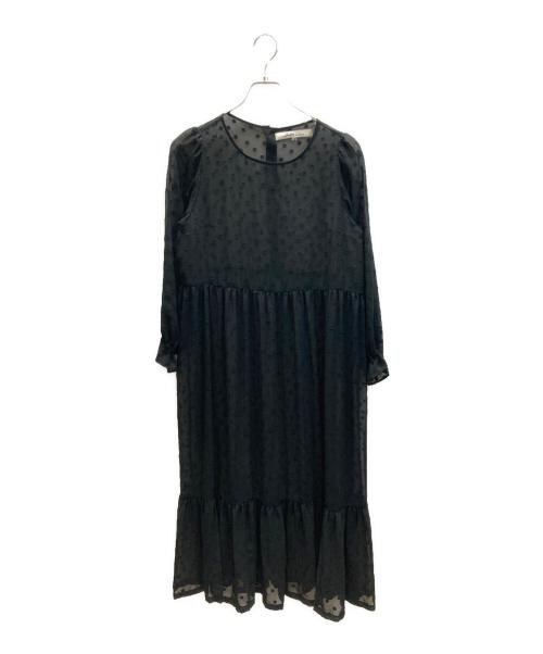 bilitis dix-sept ans（ビリティスディセッタン）bilitis dix-sept ans (ビリティスディセッタン) シアードットワンピース ブラック サイズ:SIZE 36の古着・服飾アイテム