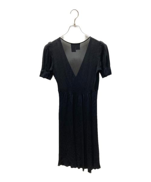 MaxMara（マックスマーラ）MaxMara (マックスマーラ) シアーカシュクールワンピース ブラック サイズ:以下参照の古着・服飾アイテム