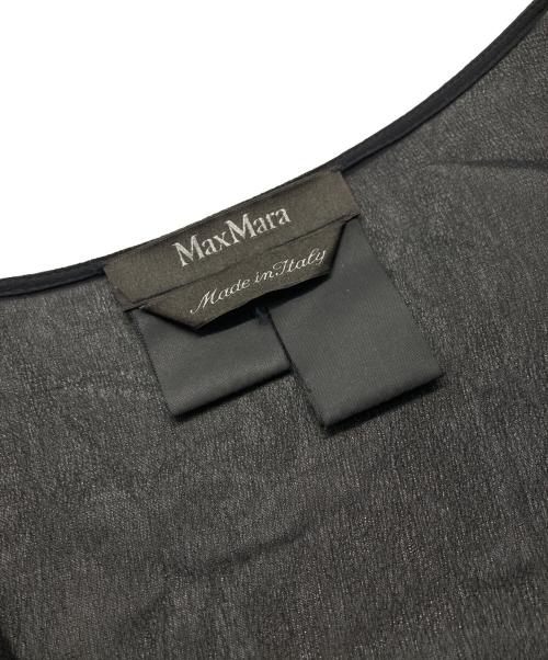 MaxMara（マックスマーラ）MaxMara (マックスマーラ) シアーカシュクールワンピース ブラック サイズ:以下参照の古着・服飾アイテム