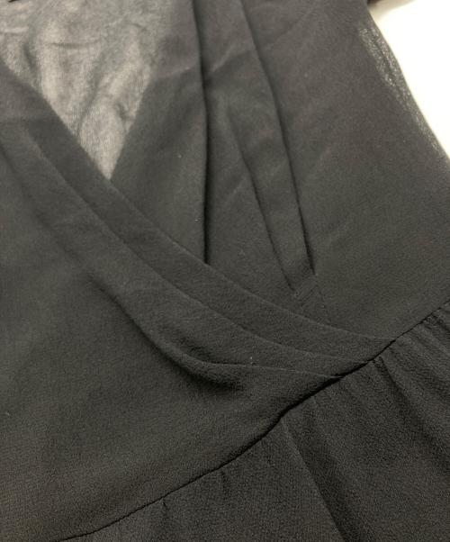 MaxMara（マックスマーラ）MaxMara (マックスマーラ) シアーカシュクールワンピース ブラック サイズ:以下参照の古着・服飾アイテム