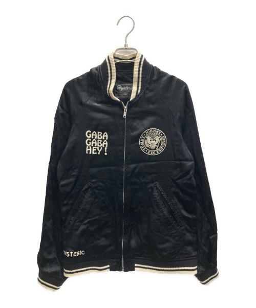 Hysteric Glamour（ヒステリックグラマー）Hysteric Glamour (ヒステリックグラマー) RAMONES (ラモーンズ) サテン刺繍ジャケット ブラック サイズ:下記参照の古着・服飾アイテム