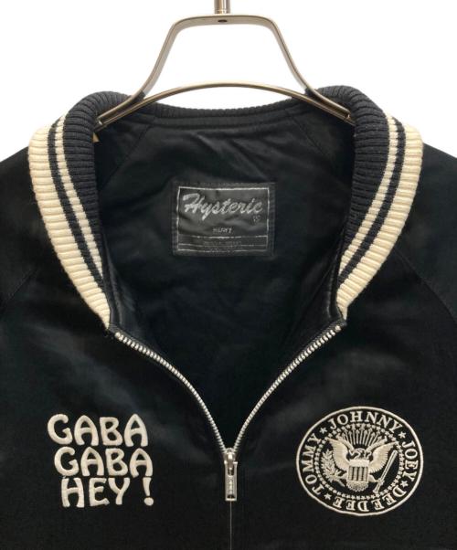 Hysteric Glamour（ヒステリックグラマー）Hysteric Glamour (ヒステリックグラマー) RAMONES (ラモーンズ) サテン刺繍ジャケット ブラック サイズ:下記参照の古着・服飾アイテム