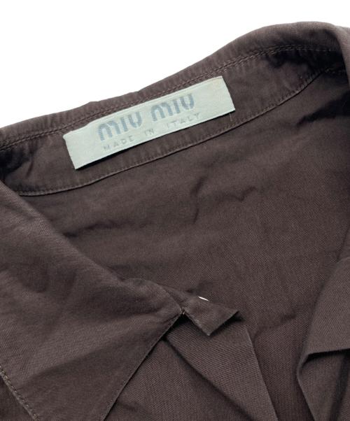 MIU MIU（ミュウミュウ）MIU MIU (ミュウミュウ) ノースリーブシャツ ブラウン サイズ:SIZE Freeの古着・服飾アイテム