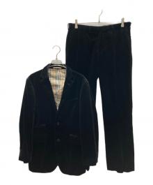 BURBERRY BLACK LABEL（バーバリーブラックレーベル）の古着「ベロア セットアップ」｜ブラック