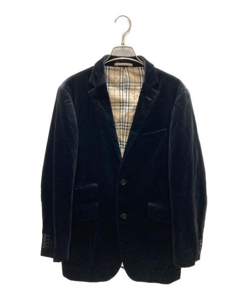 BURBERRY BLACK LABEL（バーバリーブラックレーベル）BURBERRY BLACK LABEL (バーバリーブラックレーベル) ベロア セットアップ ブラック サイズ:JKT:M/PANTS:82の古着・服飾アイテム