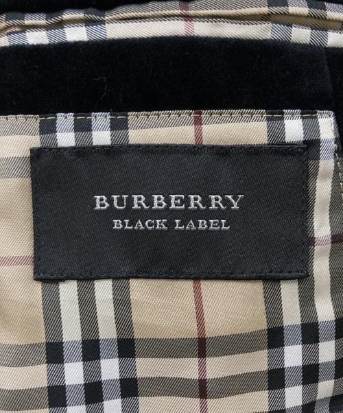 BURBERRY BLACK LABEL（バーバリーブラックレーベル）BURBERRY BLACK LABEL (バーバリーブラックレーベル) ベロア セットアップ ブラック サイズ:JKT:M/PANTS:82の古着・服飾アイテム