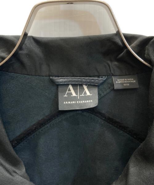 ARMANI EXCHANGE（アルマーニ エクスチェンジ）ARMANI EXCHANGE (アルマーニ エクスチェンジ) ラムレザージャケット ネイビー サイズ:SIZE Mの古着・服飾アイテム
