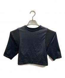 ISSEY MIYAKE（イッセイミヤケ）の古着「FIGURATIVE クロップドトップス」｜ブラック