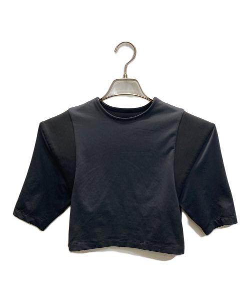ISSEY MIYAKE（イッセイミヤケ）ISSEY MIYAKE (イッセイミヤケ) FIGURATIVE クロップドトップス ブラック サイズ:SIZE 2の古着・服飾アイテム