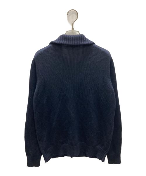 Zanone（ザノーネ）Zanone (ザノーネ) 5ゲージウールソリッドスタンドカラーニットカーディガン ネイビー サイズ:50の古着・服飾アイテム
