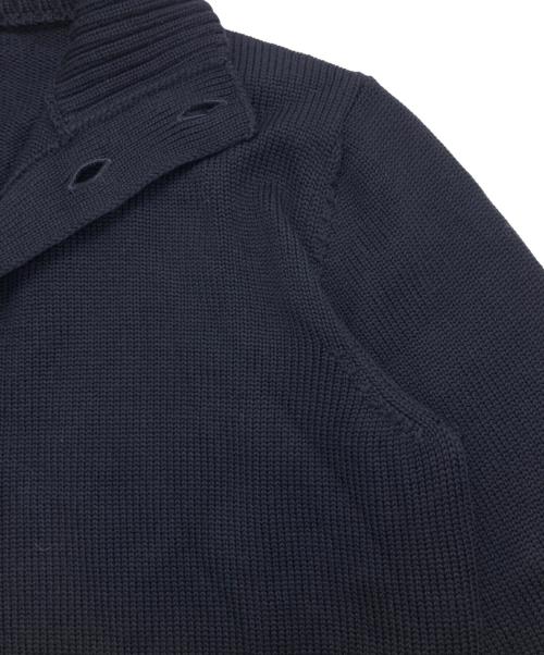 Zanone（ザノーネ）Zanone (ザノーネ) 5ゲージウールソリッドスタンドカラーニットカーディガン ネイビー サイズ:50の古着・服飾アイテム