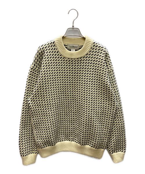 L.L.Bean（エルエルビーン）L.L.Bean (エルエルビーン) バーズアイニット ホワイト サイズ:MEDIUMの古着・服飾アイテム