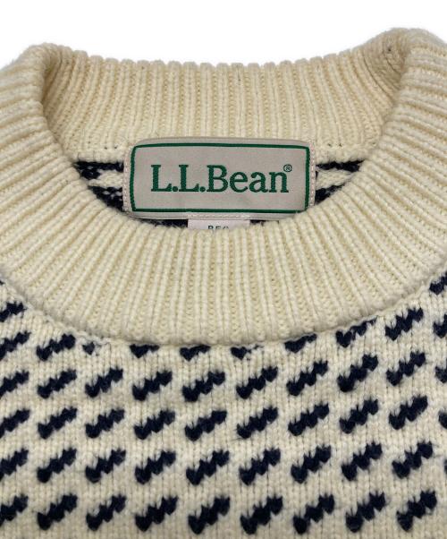 L.L.Bean（エルエルビーン）L.L.Bean (エルエルビーン) バーズアイニット ホワイト サイズ:MEDIUMの古着・服飾アイテム