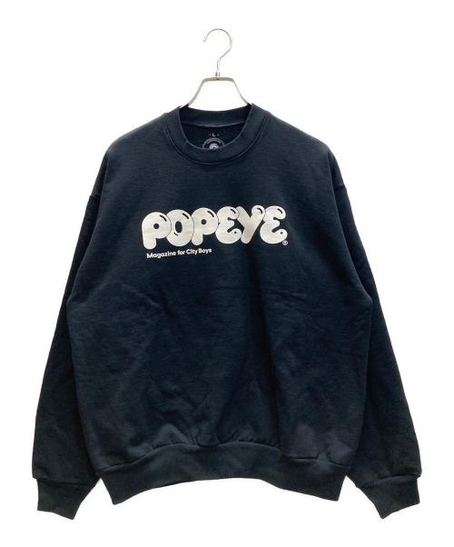 POPEYE（ポパイ）POPEYE (ポパイ) POPEYE Logo Sweat ブラック サイズ:SIZE Lの古着・服飾アイテム