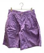 COMME des GARCONS SHIRTコムデギャルソンシャツ）の古着「コーデュロイフレアハーフパンツ」｜パープル