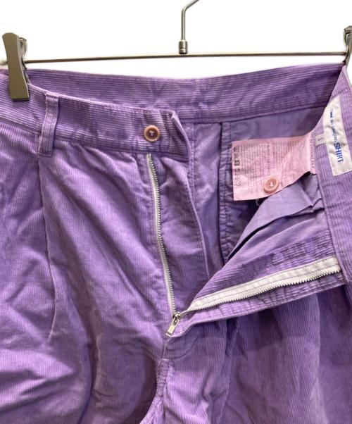 COMME des GARCONS SHIRT（コムデギャルソンシャツ）COMME des GARCONS SHIRT (コムデギャルソンシャツ) コーデュロイフレアハーフパンツ パープル サイズ:SIZE Sの古着・服飾アイテム