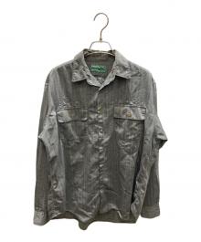 BROWN by 2-tacs（ブラウンバイツータックス）の古着「Regular collar ウール混シャツ」｜グレー