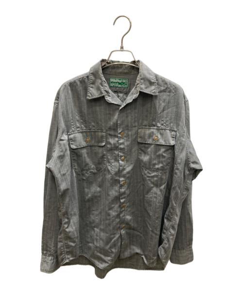 BROWN by 2-tacs（ブラウンバイツータックス）BROWN by 2-tacs (ブラウンバイツータックス) Regular collar ウール混シャツ グレー サイズ:下記参照の古着・服飾アイテム