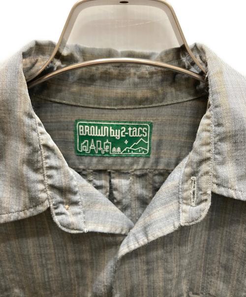BROWN by 2-tacs（ブラウンバイツータックス）BROWN by 2-tacs (ブラウンバイツータックス) Regular collar ウール混シャツ グレー サイズ:下記参照の古着・服飾アイテム
