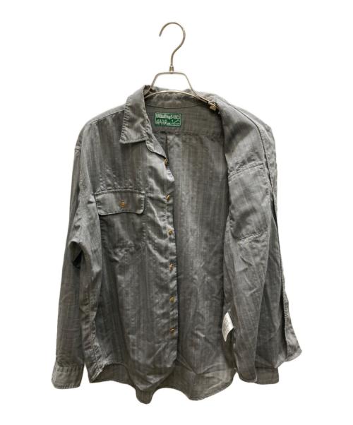 BROWN by 2-tacs（ブラウンバイツータックス）BROWN by 2-tacs (ブラウンバイツータックス) Regular collar ウール混シャツ グレー サイズ:下記参照の古着・服飾アイテム