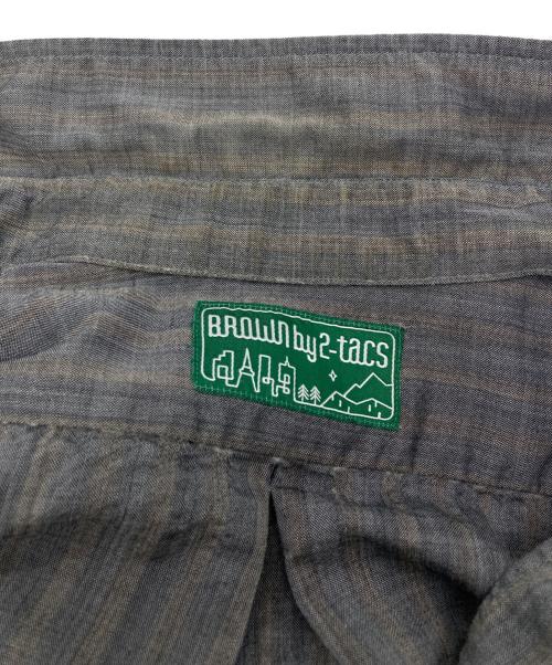 BROWN by 2-tacs（ブラウンバイツータックス）BROWN by 2-tacs (ブラウンバイツータックス) Regular collar ウール混シャツ グレー サイズ:下記参照の古着・服飾アイテム