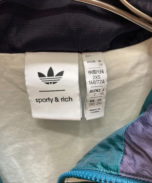 adidas（アディダス）adidas (アディダス) Sporty & Rich (スポーティーアンドリッチ) W/B/ジャケット グリーン×パープル サイズ:SIZE XSの古着・服飾アイテム
