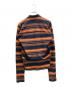Martine rose (マーティン・ローズ) L/S PULLED NECK POLO in ORANGE STRIPE ネイビー×オレンジ サイズ:下記参照：10000円