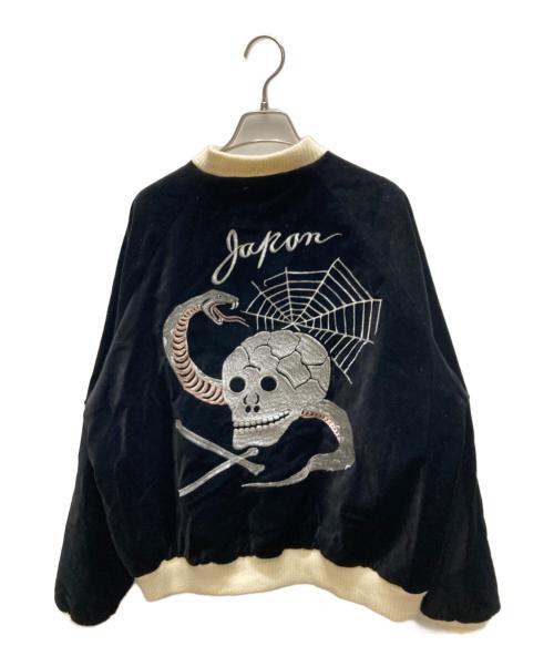 THRIFTY LOOK（スリフティールック）THRIFTY LOOK (スリフティールック) SNAKE & SKULL SOUVENIR JACKET ブラック サイズ:SIZE Lの古着・服飾アイテム