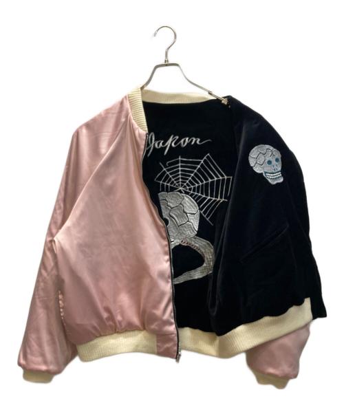 THRIFTY LOOK（スリフティールック）THRIFTY LOOK (スリフティールック) SNAKE & SKULL SOUVENIR JACKET ブラック サイズ:SIZE Lの古着・服飾アイテム