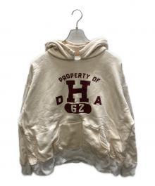 THREEFACE（スリーフェイス）の古着「DOUBLE FACE AFTER HOODIE」｜アイボリー