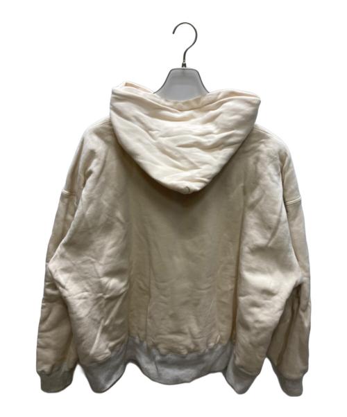 THREEFACE（スリーフェイス）THREEFACE (スリーフェイス) DOUBLE FACE AFTER HOODIE アイボリー サイズ:Lの古着・服飾アイテム