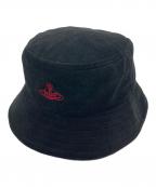 Vivienne Westwoodヴィヴィアンウエストウッド）の古着「VELOUR LONDON BUCKET HAT」｜ブラック