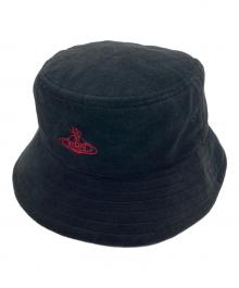 Vivienne Westwood（ヴィヴィアンウエストウッド）の古着「VELOUR LONDON BUCKET HAT」｜ブラック