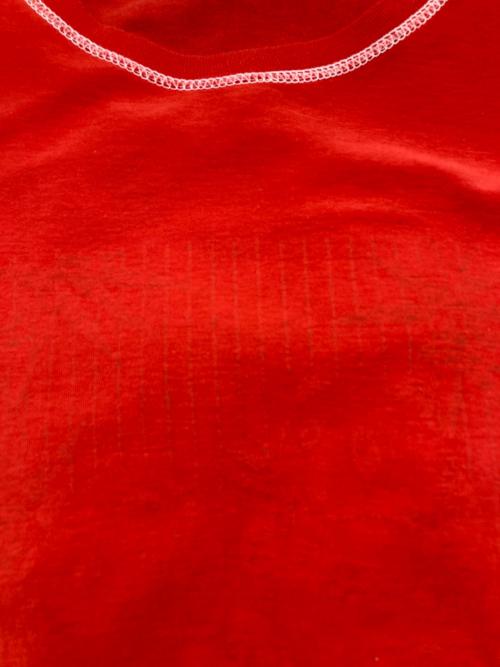 OVERCOAT（オーバーコート）OVERCOAT (オーバーコート) richard kern (リチャードカーン) バックプリントTシャツ レッド サイズ:Mの古着・服飾アイテム