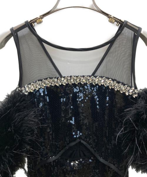 LEJA LUXE（レジャ リュクス）LEJA LUXE (レジャ リュクス) スパンコールワンピース ブラック サイズ:SIZE S 未使用品の古着・服飾アイテム