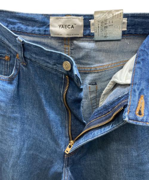 YAECA（ヤエカ）YAECA (ヤエカ) コットンリネン ワイドストレート デニムパンツ インディゴ サイズ:SIZE 33の古着・服飾アイテム