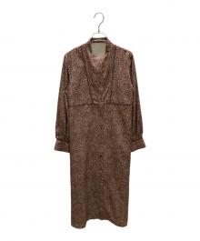 mylanka（ミランカ）の古着「総柄シャツワンピース」｜ブラウン
