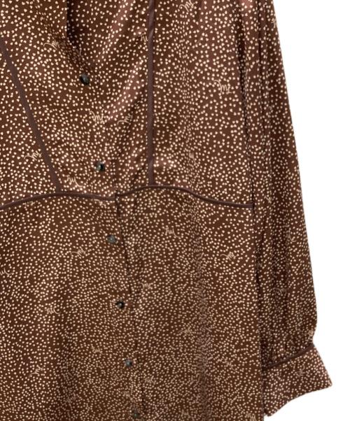 mylanka（ミランカ）mylanka (ミランカ) 総柄シャツワンピース ブラウン サイズ:SIZE 38の古着・服飾アイテム