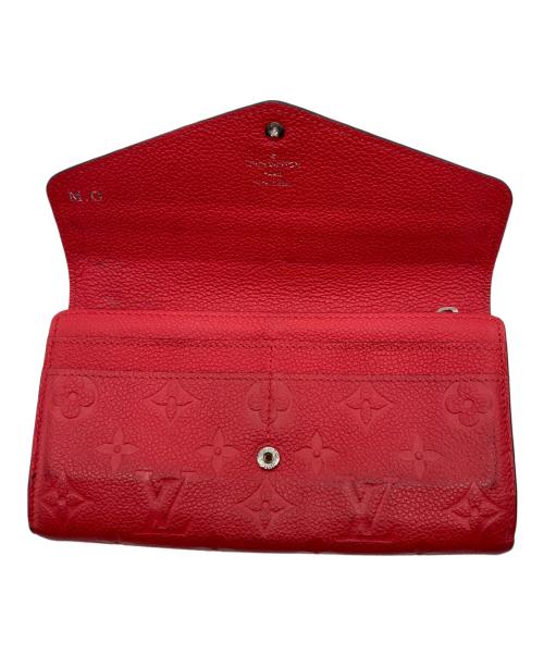 LOUIS VUITTON（ルイ ヴィトン）LOUIS VUITTON (ルイ ヴィトン) ポルトフォイユ・サラ 長財布 レッド サイズ:下記参照の古着・服飾アイテム