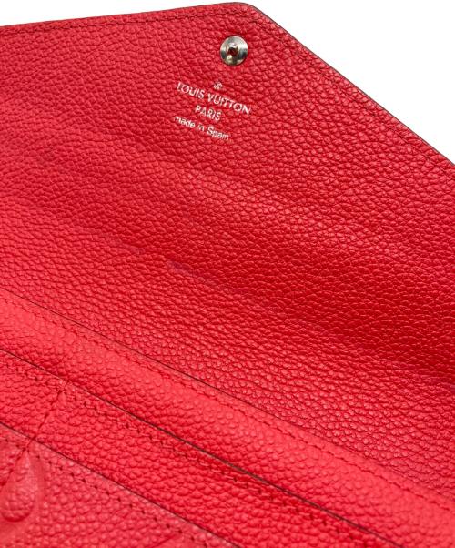 LOUIS VUITTON（ルイ ヴィトン）LOUIS VUITTON (ルイ ヴィトン) ポルトフォイユ・サラ 長財布 レッド サイズ:下記参照の古着・服飾アイテム