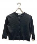 Mila Owenミラオーウェン）の古着「ラメニットクルーネックリブカーディガン」｜ブラック