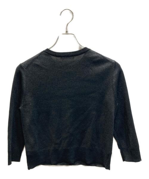 Mila Owen（ミラオーウェン）Mila Owen (ミラオーウェン) ラメニットクルーネックリブカーディガン ブラック サイズ:SIZE 1の古着・服飾アイテム