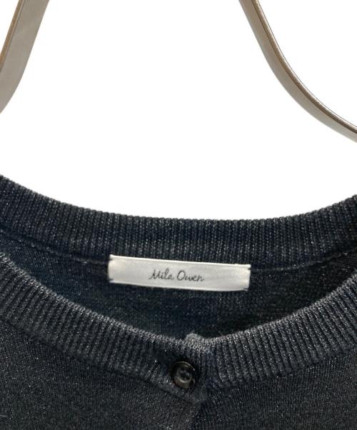 Mila Owen（ミラオーウェン）Mila Owen (ミラオーウェン) ラメニットクルーネックリブカーディガン ブラック サイズ:SIZE 1の古着・服飾アイテム