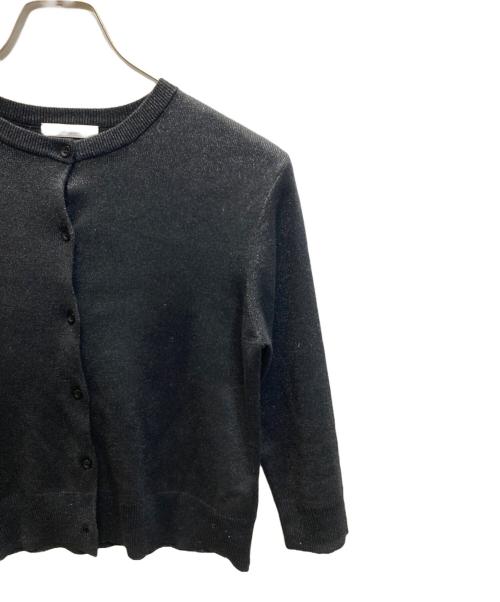 Mila Owen（ミラオーウェン）Mila Owen (ミラオーウェン) ラメニットクルーネックリブカーディガン ブラック サイズ:SIZE 1の古着・服飾アイテム