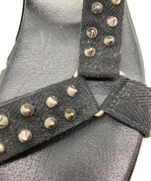 PADRONE（パドローネ）PADRONE (パドローネ) スタッズストラップサンダル ブラック サイズ:下記参照の古着・服飾アイテム